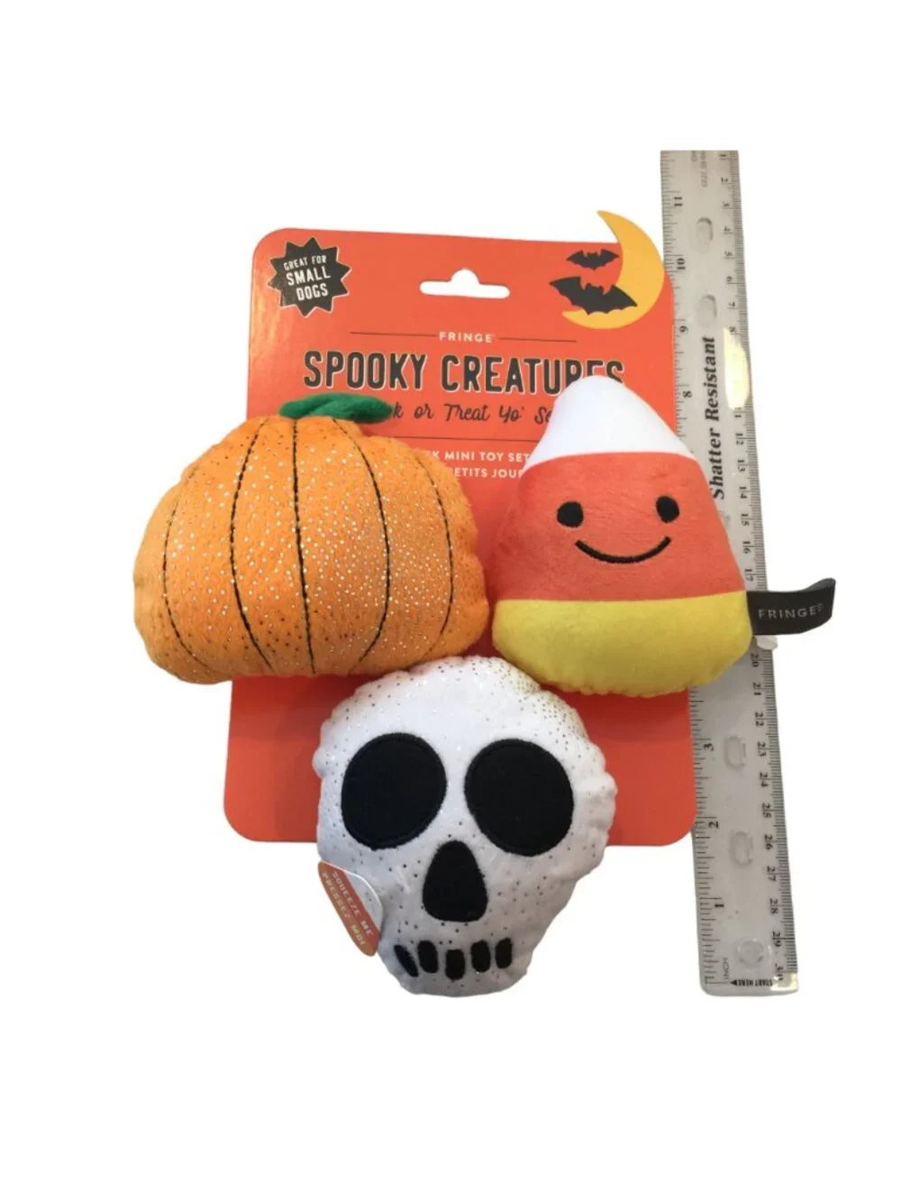 Halloween Dog Toys Spooky Creatures Trick or Treat Yo' Self Squeaker Set of 3